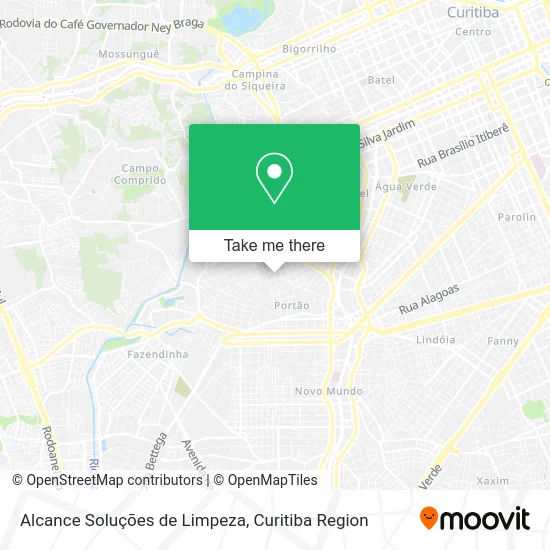 Alcance Soluções de Limpeza map