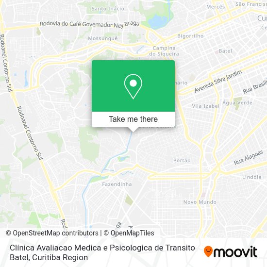 Clínica Avaliacao Medica e Psicologica de Transito Batel map