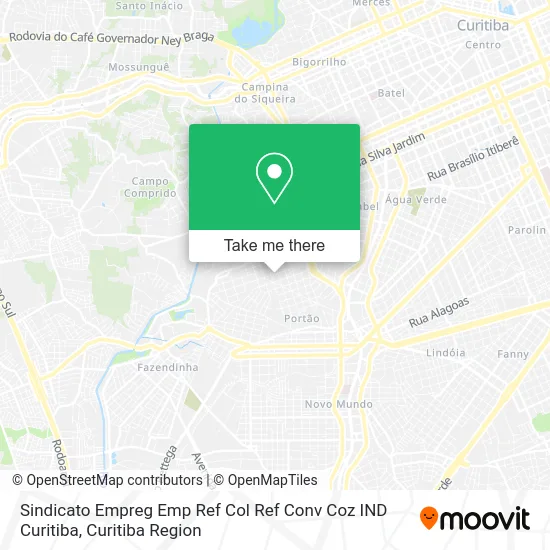 Sindicato Empreg Emp Ref Col Ref Conv Coz IND Curitiba map