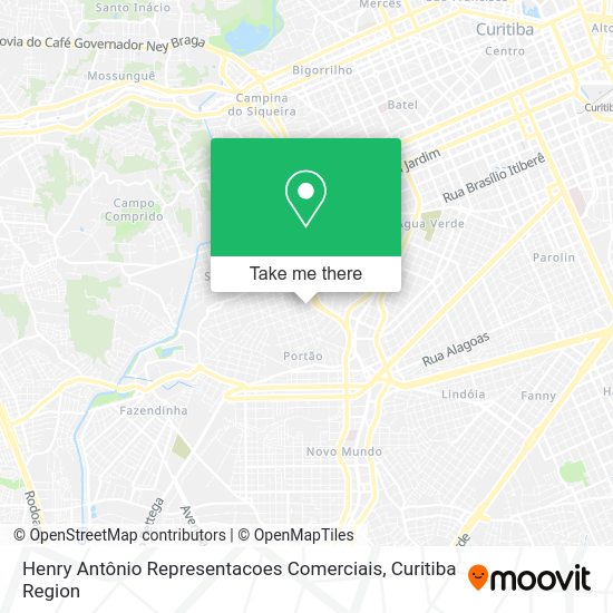 Henry Antônio Representacoes Comerciais map