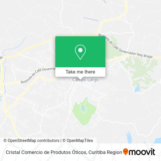 Cristal Comercio de Produtos Óticos map