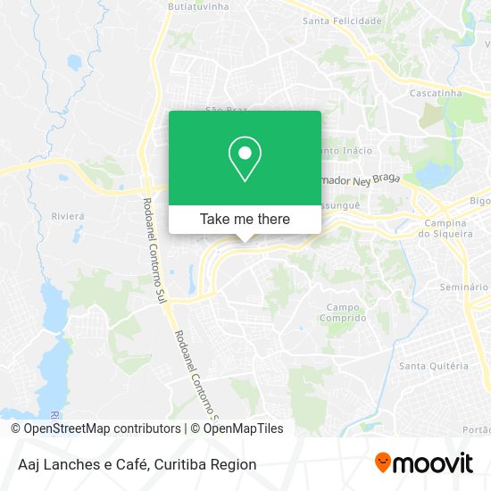 Aaj Lanches e Café map