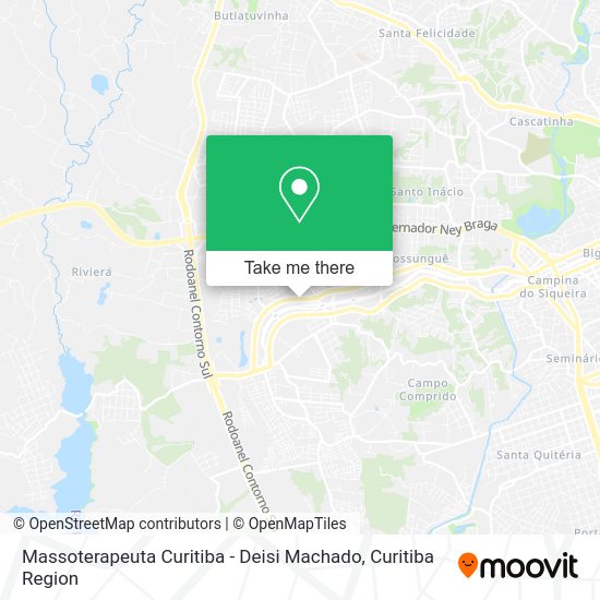 Massoterapeuta Curitiba - Deisi Machado map
