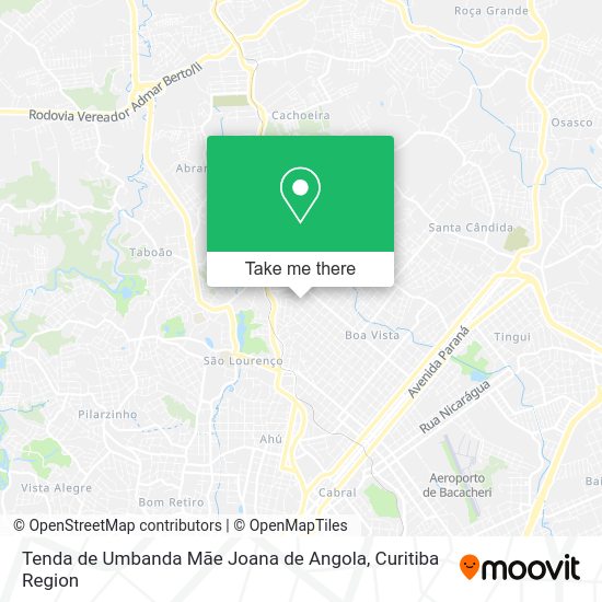 Tenda de Umbanda Mãe Joana de Angola map