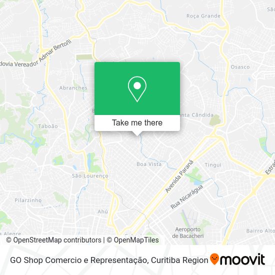 GO Shop Comercio e Representação map