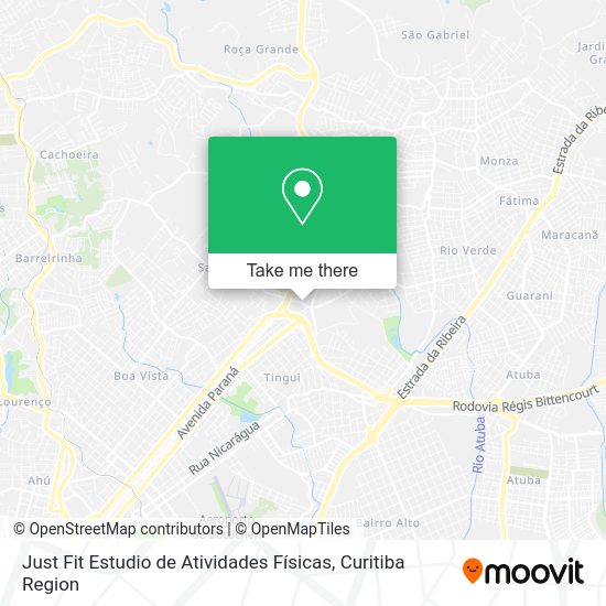 Just Fit Estudio de Atividades Físicas map