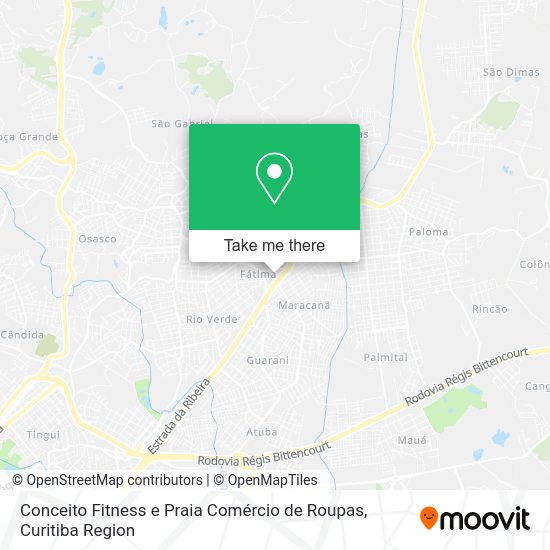 Conceito Fitness e Praia Comércio de Roupas map