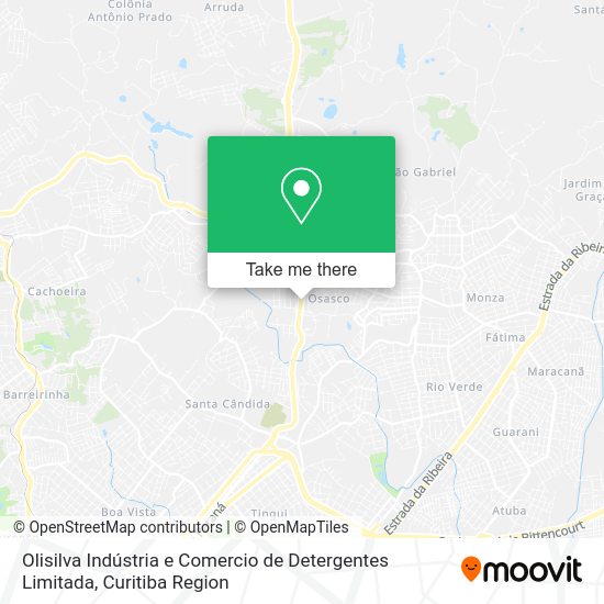 Olisilva Indústria e Comercio de Detergentes Limitada map