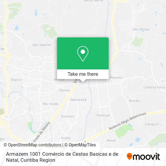 Armazem 1001 Comércio de Cestas Basicas e de Natal map