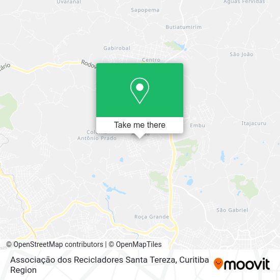 Associação dos Recicladores Santa Tereza map
