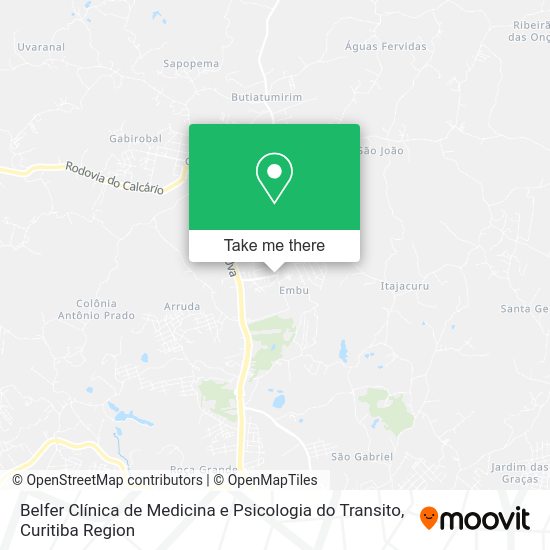 Belfer Clínica de Medicina e Psicologia do Transito map