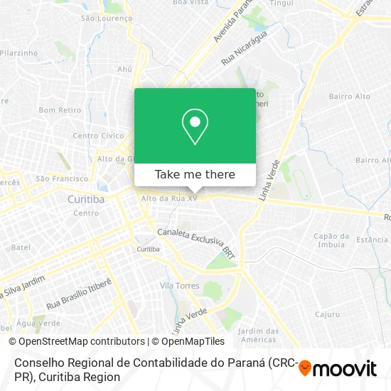 Conselho Regional de Contabilidade do Paraná (CRC-PR) map