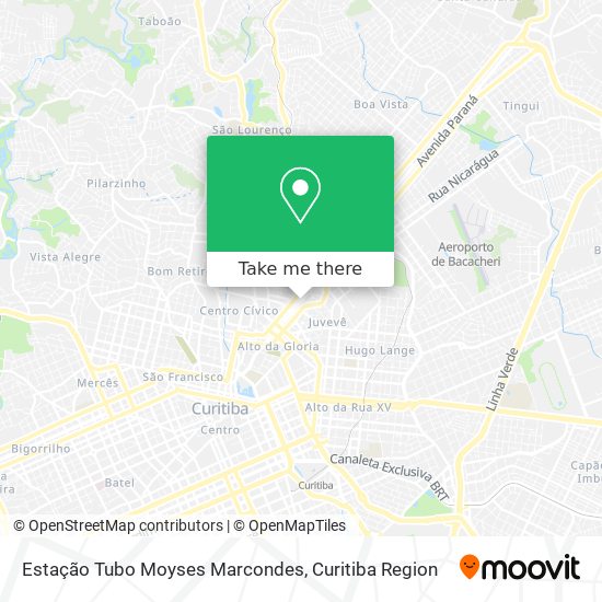 Mapa Estação Tubo Moyses Marcondes