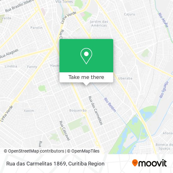 Rua das Carmelitas 1869 map