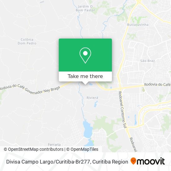 Divisa Campo Largo / Curitiba-Br277 map