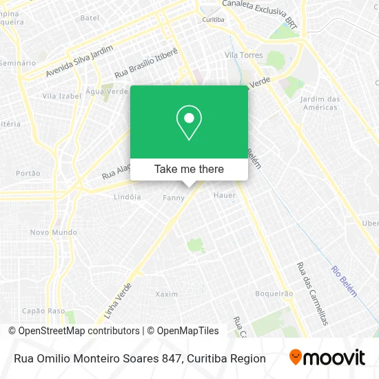 Rua Omilio Monteiro Soares 847 map