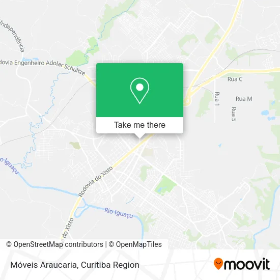 Móveis Araucaria map
