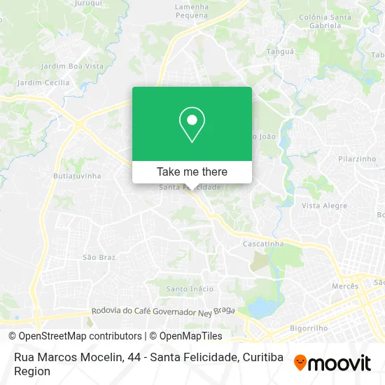 Rua Marcos Mocelin, 44 - Santa Felicidade map