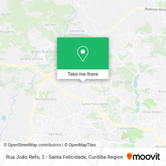 Rua João Refo, 2 - Santa Felicidade map