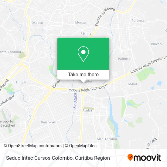 Seduc Intec Cursos Colombo map