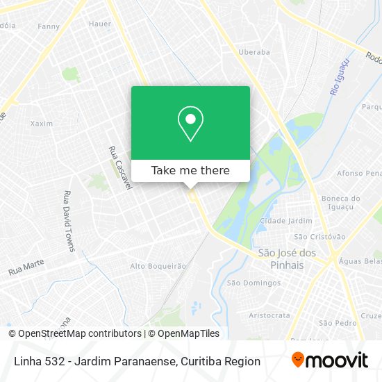 Linha 532 - Jardim Paranaense map