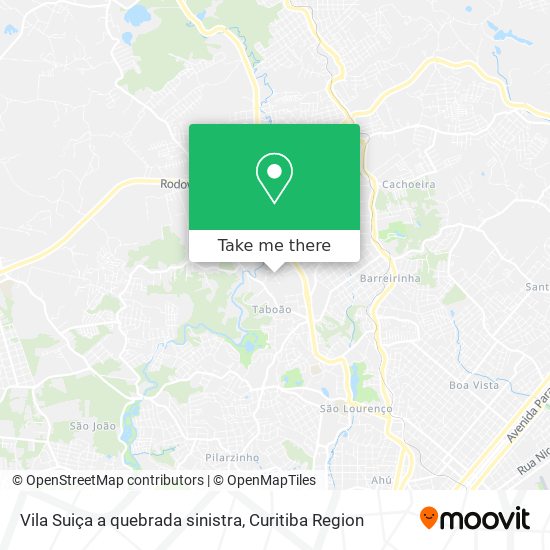 Mapa Vila Suiça a quebrada sinistra