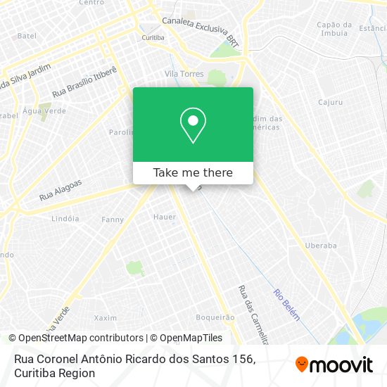 Rua Coronel Antônio Ricardo dos Santos 156 map