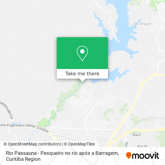 Rio Passauna - Pesqueiro no rio após a Barragem map