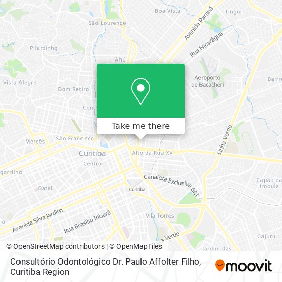 Mapa Consultório Odontológico Dr. Paulo Affolter Filho