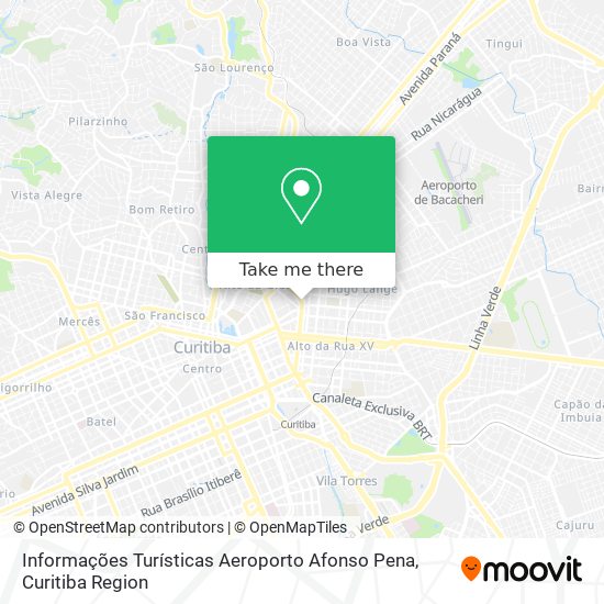 Informações Turísticas Aeroporto Afonso Pena map