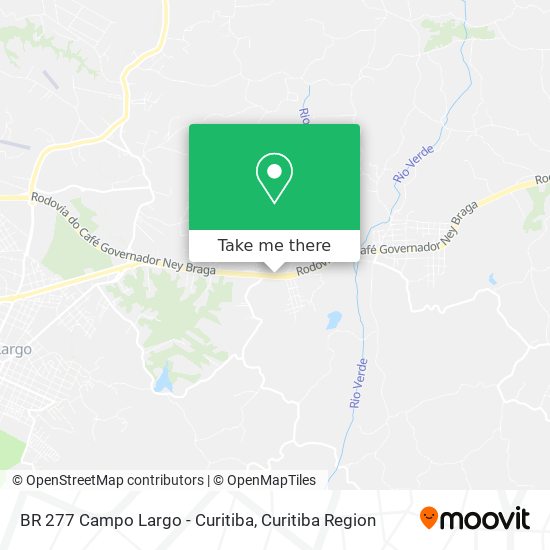 BR 277 Campo Largo - Curitiba map