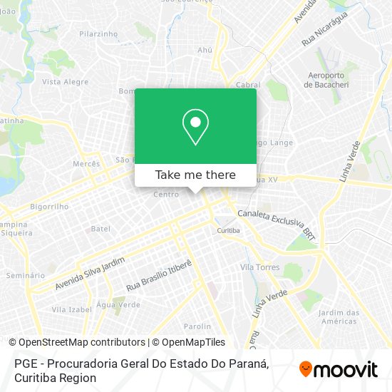 PGE - Procuradoria Geral Do Estado Do Paraná map