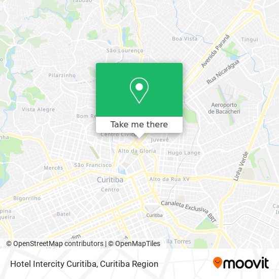 Mapa Hotel Intercity Curitiba