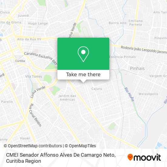 CMEI Senador Affonso Alves  De Camargo Neto map