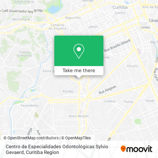 Centro de Especialidades Odontológicas Sylvio Gevaerd map