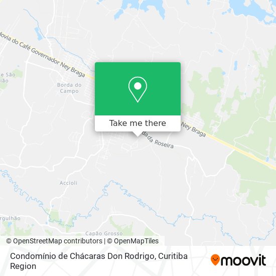 Condomínio de Chácaras Don Rodrigo map
