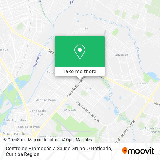 Centro de Promoção à Saúde Grupo O Boticário map