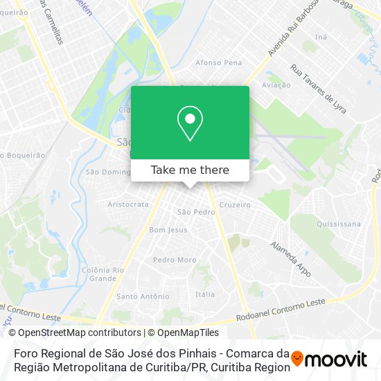 Foro Regional de São José dos Pinhais - Comarca da Região Metropolitana de Curitiba / PR map