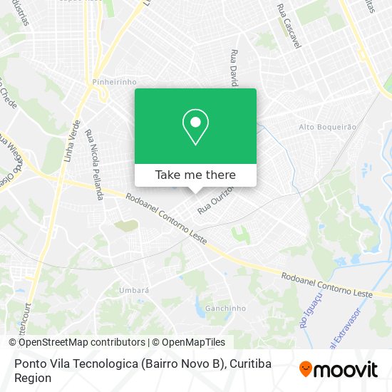 Mapa Ponto Vila Tecnologica (Bairro Novo B)