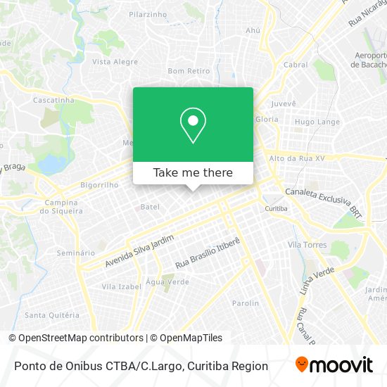 Mapa Ponto de Onibus CTBA/C.Largo