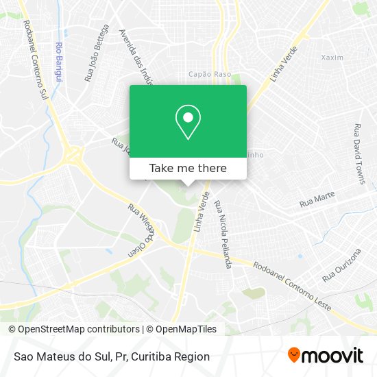 Sao Mateus do Sul, Pr map