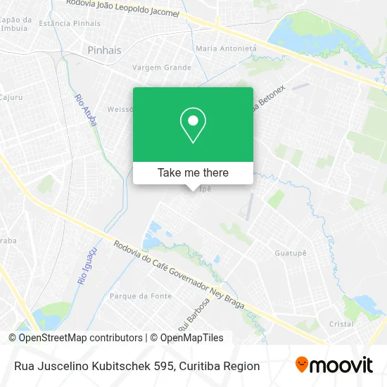 Rua Juscelino Kubitschek 595 map