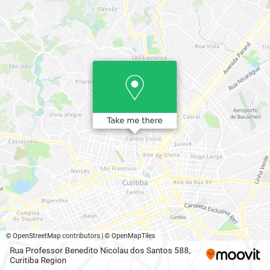 Rua Professor Benedito Nicolau dos Santos 588 map