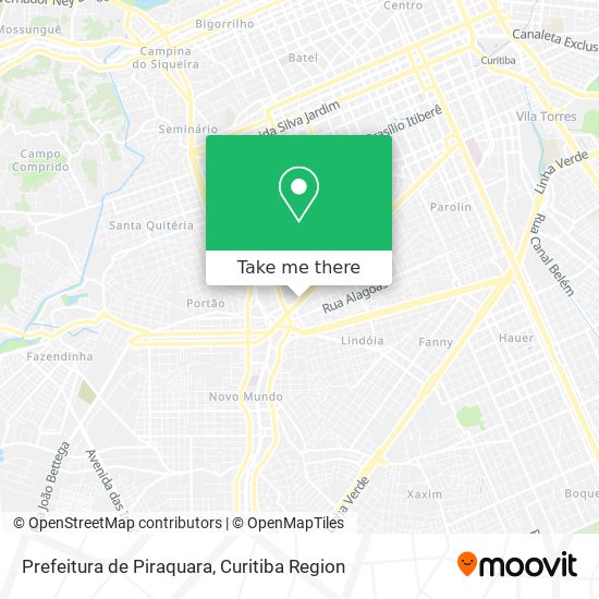 Prefeitura de Piraquara map