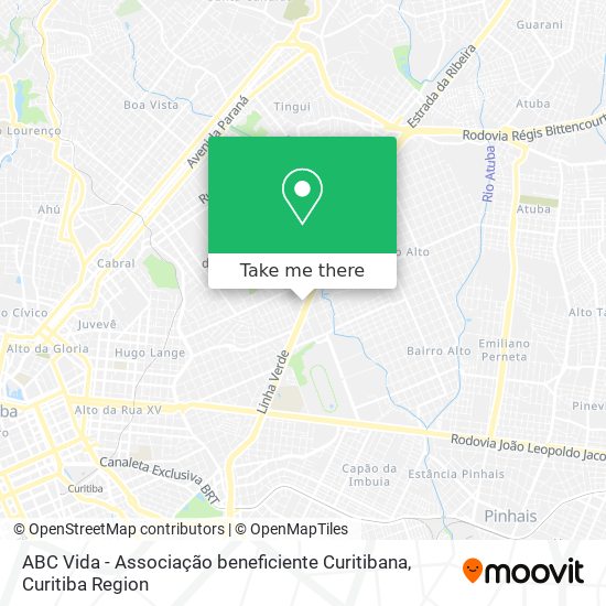 ABC Vida - Associação beneficiente Curitibana map