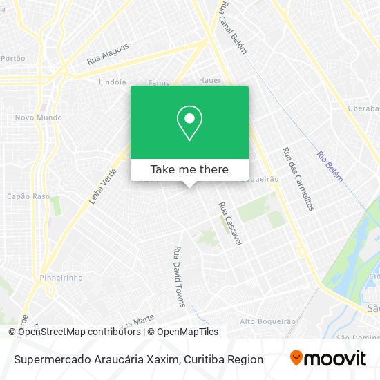 Supermercado Araucária Xaxim map