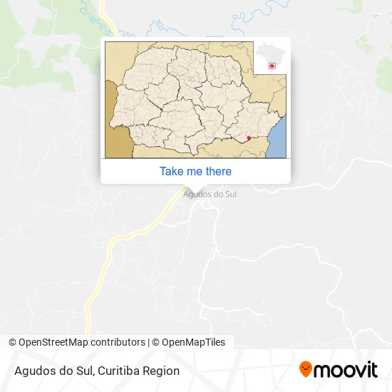 Agudos do Sul map