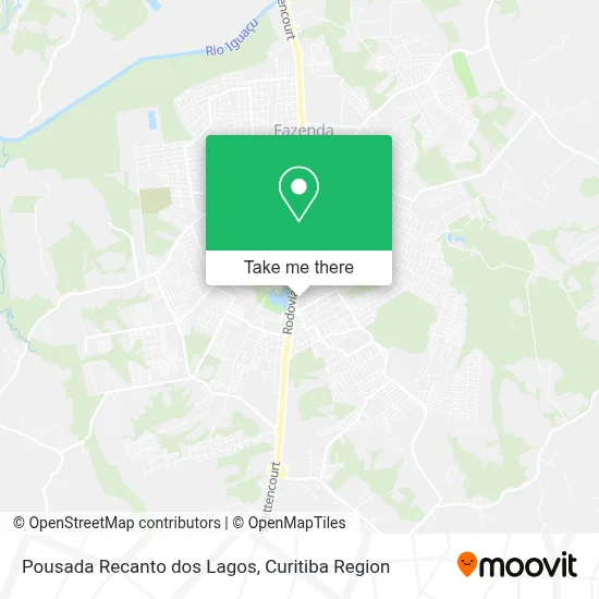 Pousada Recanto dos Lagos map