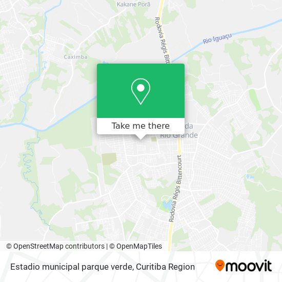 Estadio municipal parque verde map