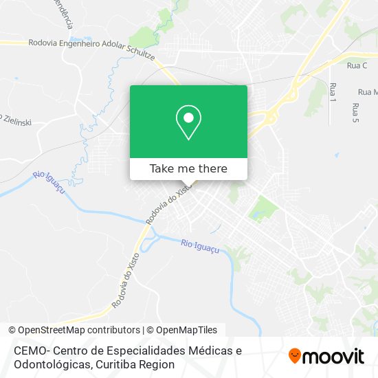 Mapa CEMO- Centro de Especialidades Médicas e Odontológicas